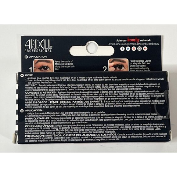 Ardell Lashes False Fake Eyelashes Strip Lash Magnetic Black 110 1 Pair Womens - Picture 4 of 4